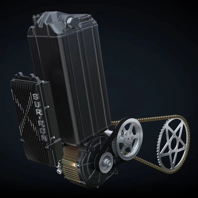 2025 Surron Light Bee X drivetrain system with PMSM motor and belt drive