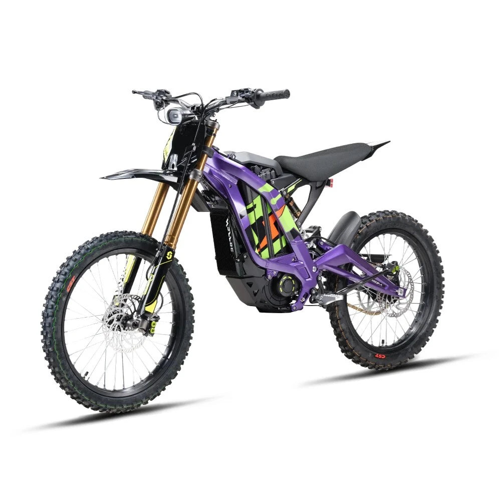 2025 Surron Light Bee X electric dirt bike in purple side-view