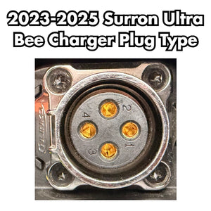 2023-2025 surron ultra bee charger plug close-up