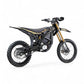 Alternate right profile of 2025 Surron Ultra Bee Carbon Black electric dirt bike with skid plate and motor cover visible