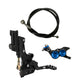 Hope Tech 4 V4 rear foot brake kit installed on Surron Light Bee X – Black & Blue caliper