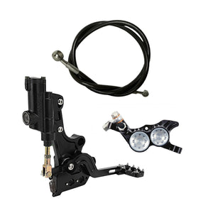 Hope Tech 4 V4 rear foot brake kit installed on Surron Light Bee X – Black & Silver caliper
