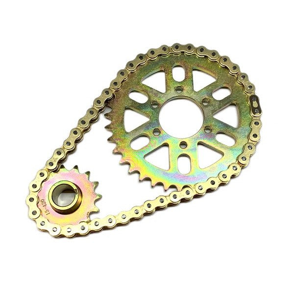 Surron Ultra Bee 420 chain conversion kit white back drop