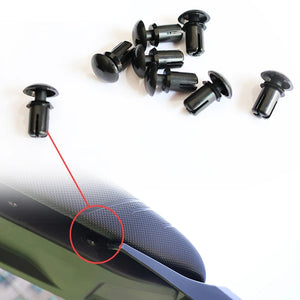 Visual representation of Surron Plastic Rivets Install