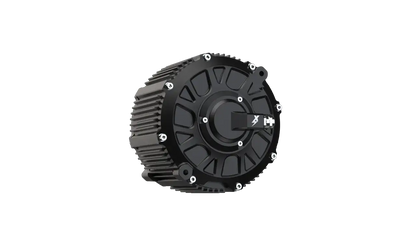 EBMX XLB-60 CORE motor for Surron, black finned housing with vented bolt-on end cover and center output hub