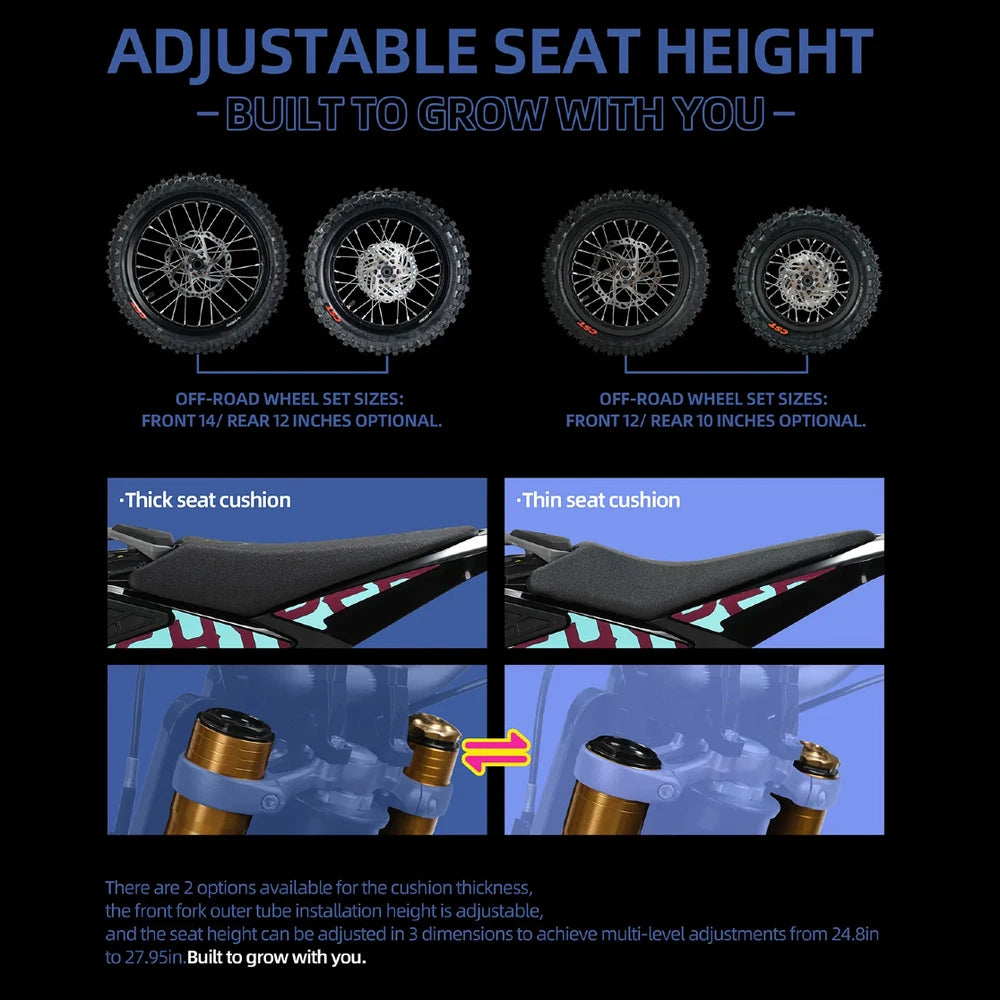 adjustable seat height diagram for hyper bee