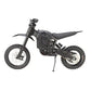 Eride Pro Mini electric dirt bike in matte black, full left-side profile view with knobby tires and kickstand