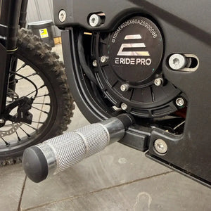 Eride Pro Mini Shift Lock Kit Installed Close Up Silver Version