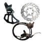 Eride Pro SS 3.0 SR single caliper rear moto brake kit Gen1 black caliper on white background