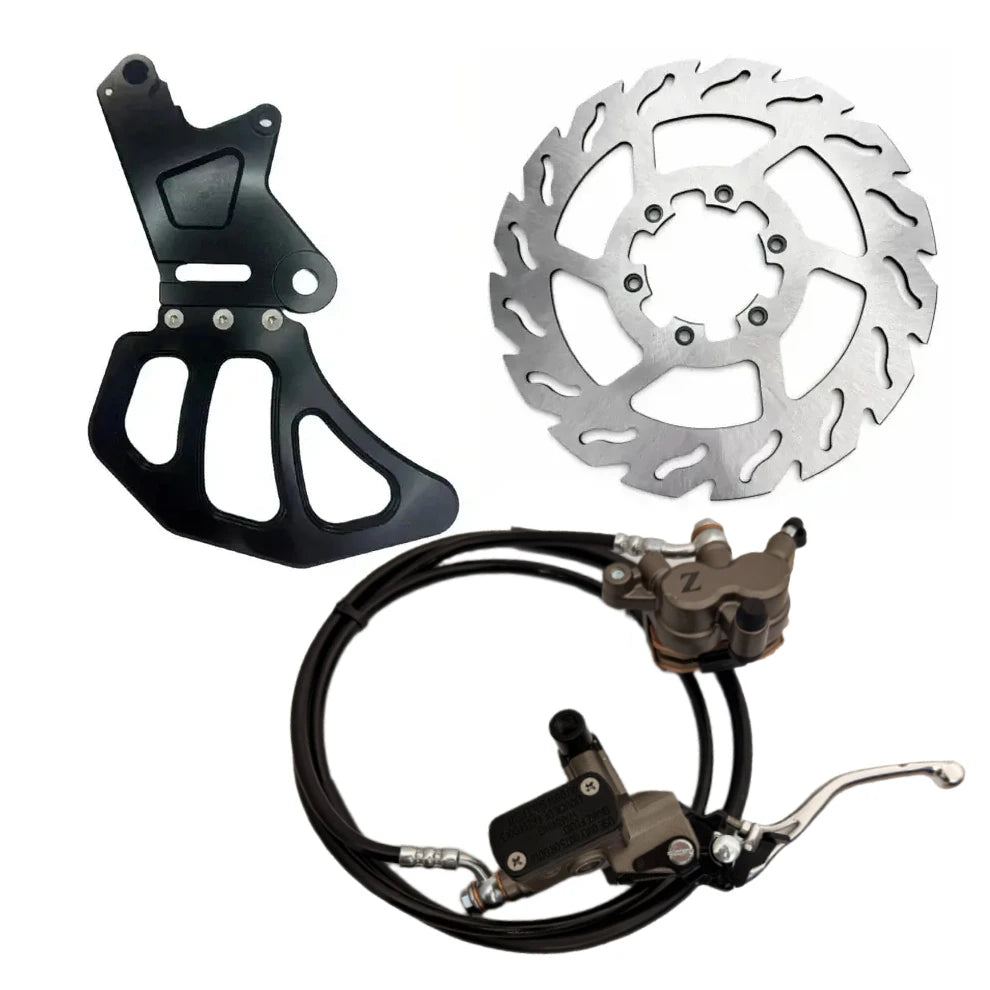 Eride Pro SS 3.0 SR single caliper rear moto brake kit Gen1 black caliper on white background