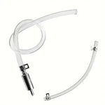 factoryz brake bleed check valve and brake hose on a white background