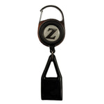 FactoryZ Lighter Leash, retractable reel with Z logo badge, metal carabiner clip and black silicone lighter boot