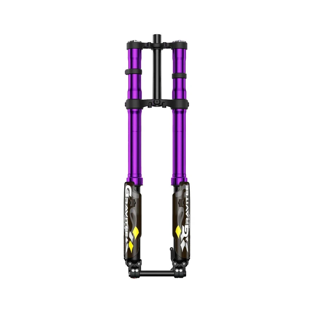 Fast Ace AHX12RV 3.0 fork, purple anodized stanchions 200 mm travel upgrade for Sur‑Ron/Talaria electric dirt bikes