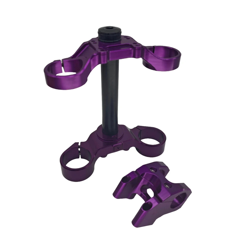 purple fastace dropcrown triple clamp for talaria xxx and surron