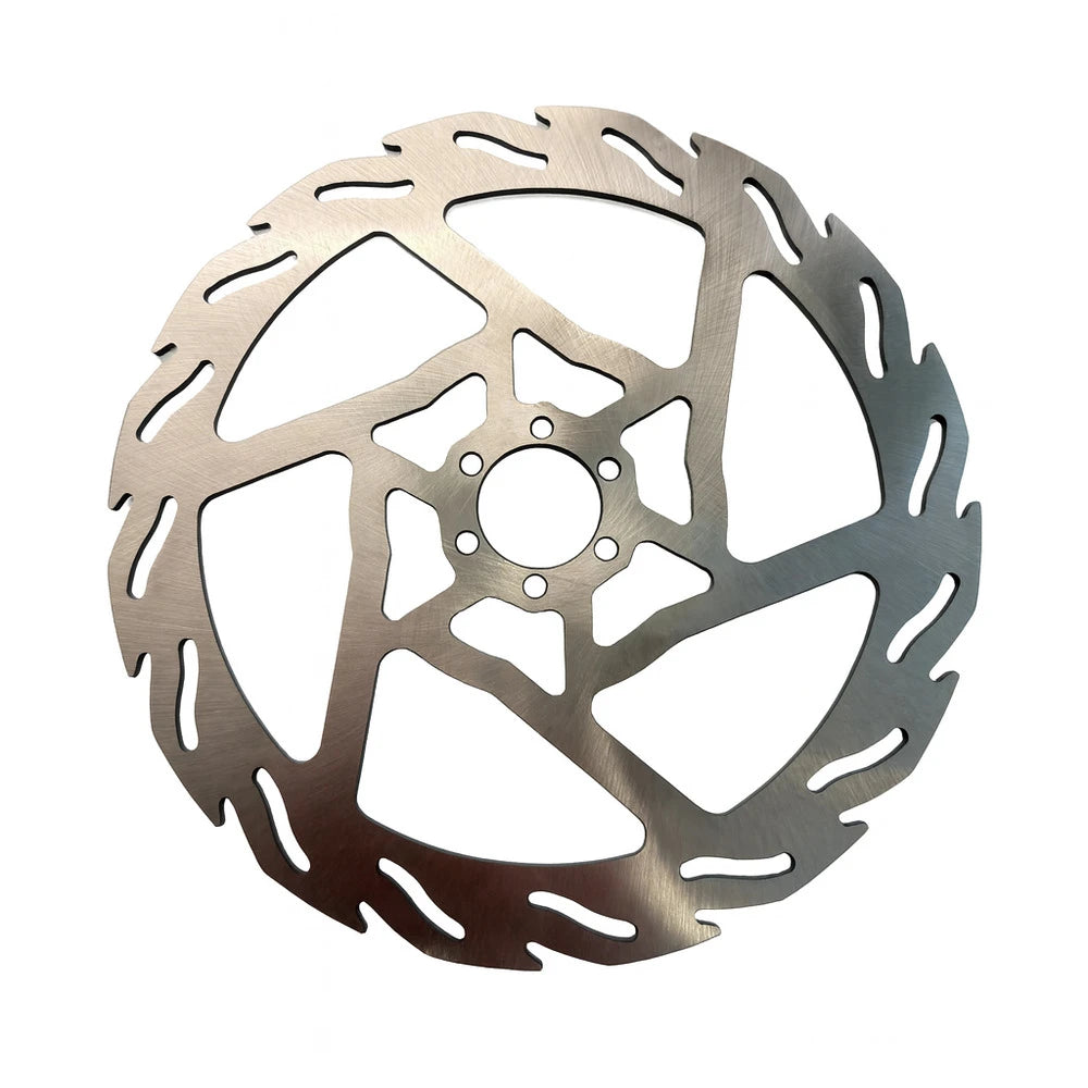 240mm x 3.5mm thick stainless steel rotor for Surron front moto brake on a white background