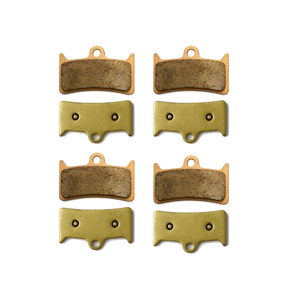 hope tec 4 v4 brake pads 4 sets with white background