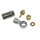 Silver Hope Tech banjo connector end showing stainless steel sleeve and copper crush washer detail