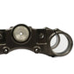 Top crown of the Pure Racing Traxion triple clamp showing the stem nut and bar clamp bores