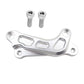 Front Stark Varg 320mm Silver Brake Rotor Bracket Close up