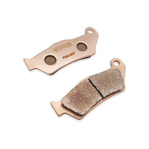 1 set of front brake pads for the stark varg on a white background