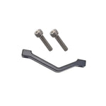 Black 220mm Surron caliper spacer mount, with bolts