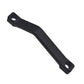 Black 220mm Surron brake caliper bracket spacer adapter, angled front view