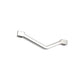 Silver Surron 220mm caliper spacer mount, side profile with mounting holes