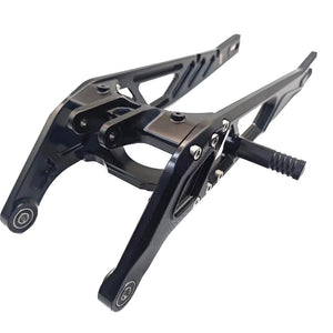 front angle of the extended surron swing arm