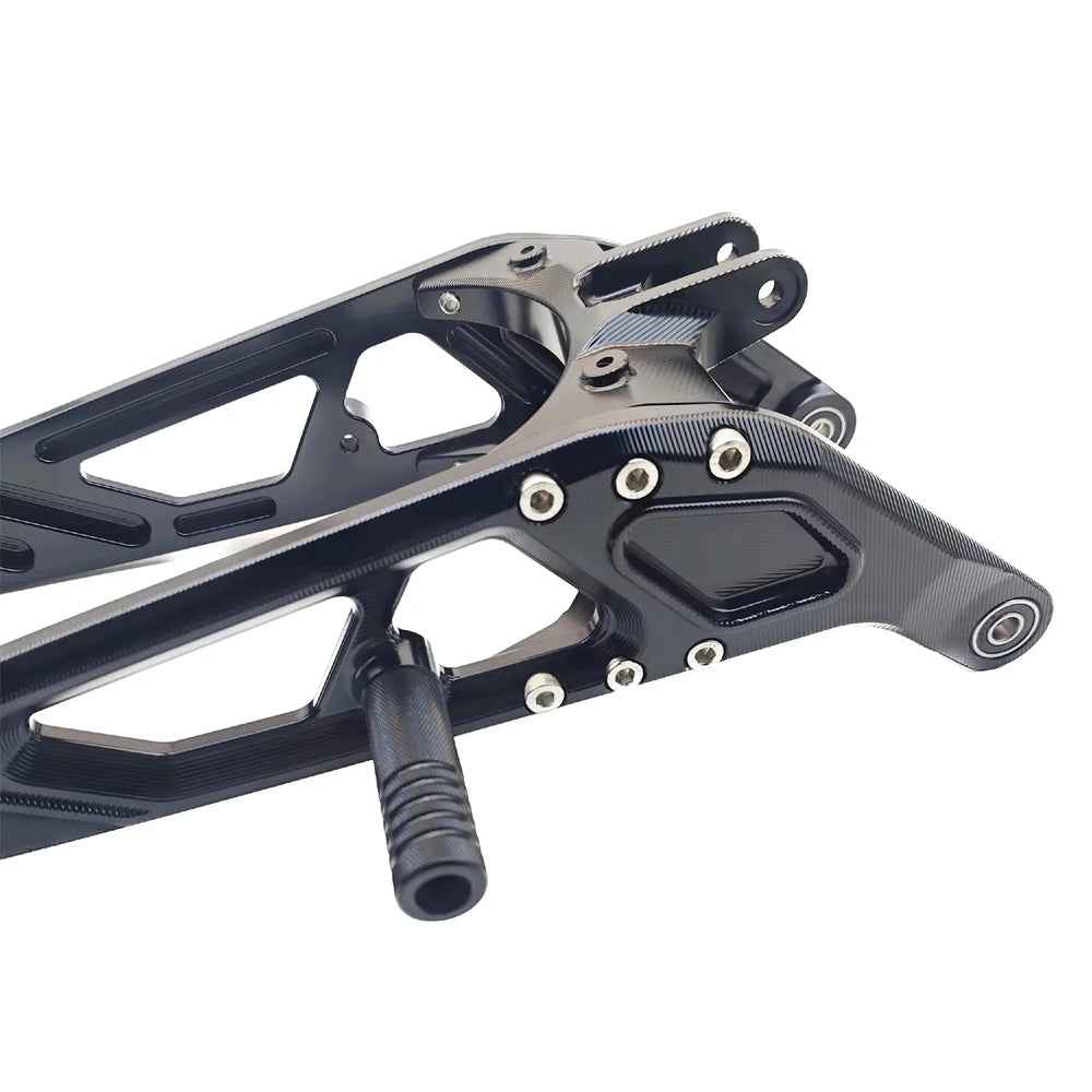 side angle of the extended surron swing arm