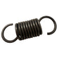 Surron foot brake return spring, dark steel coil with dual hooked ends, OEM-style replacement, side view