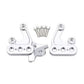Two silver Surron footpeg brackets (6061 T6 aluminum) for Light Bee/Eride Pro SS