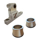 Surron front moto brake caliper bracket kit, silver CNC-machined adapter with Z logo cutout and two spacers