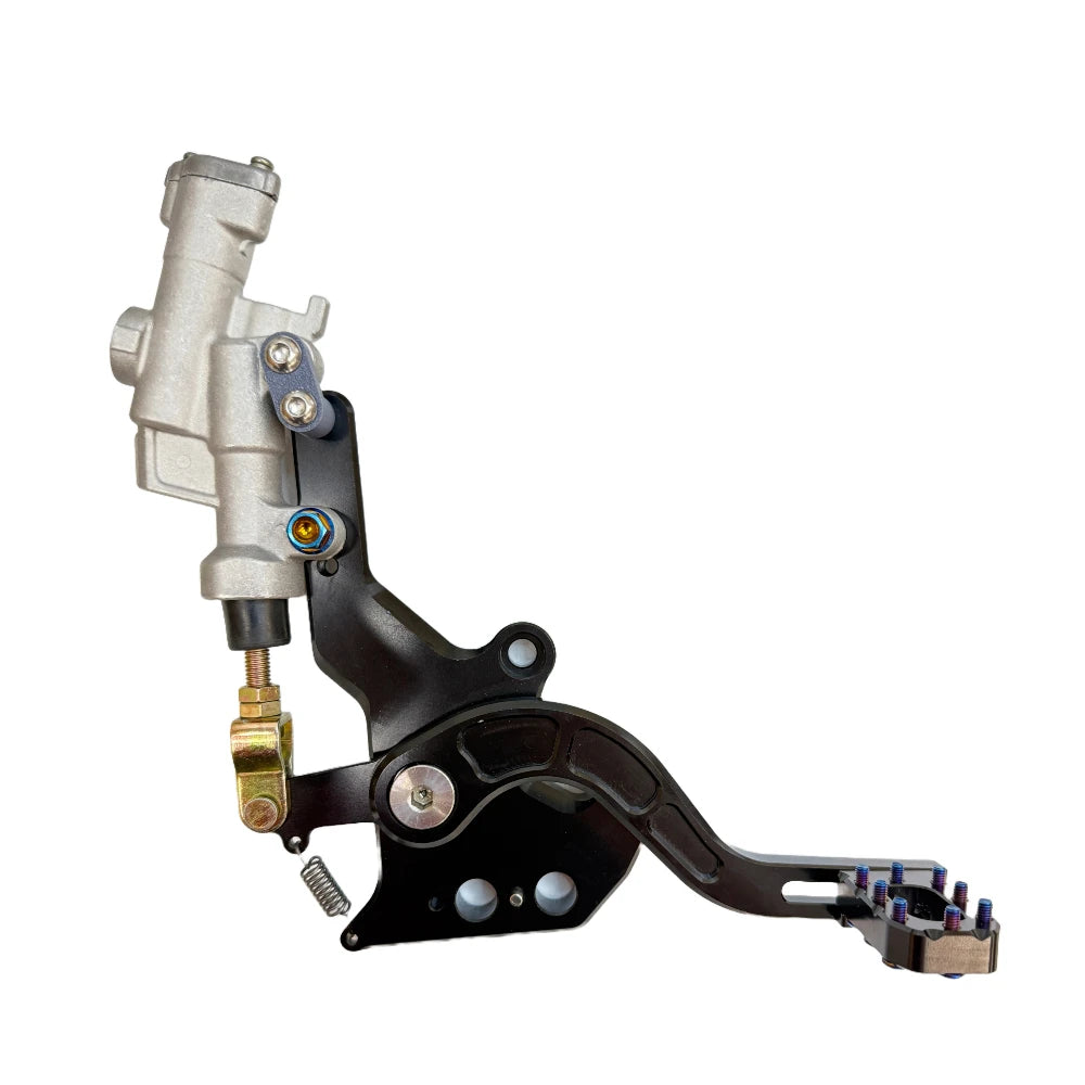 surron foot brake with yz master cylinder assembled