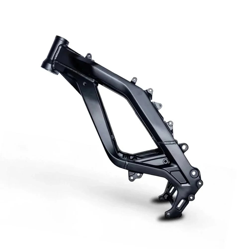	Black main frame for Sur-Ron Light Bee X chassis, powder-coated steel