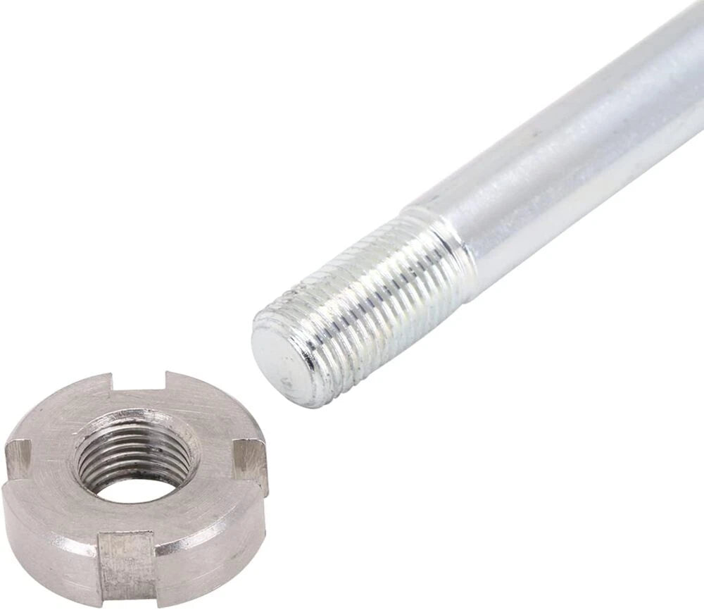 Surron Light bee Swing Arm Axle up close end white background