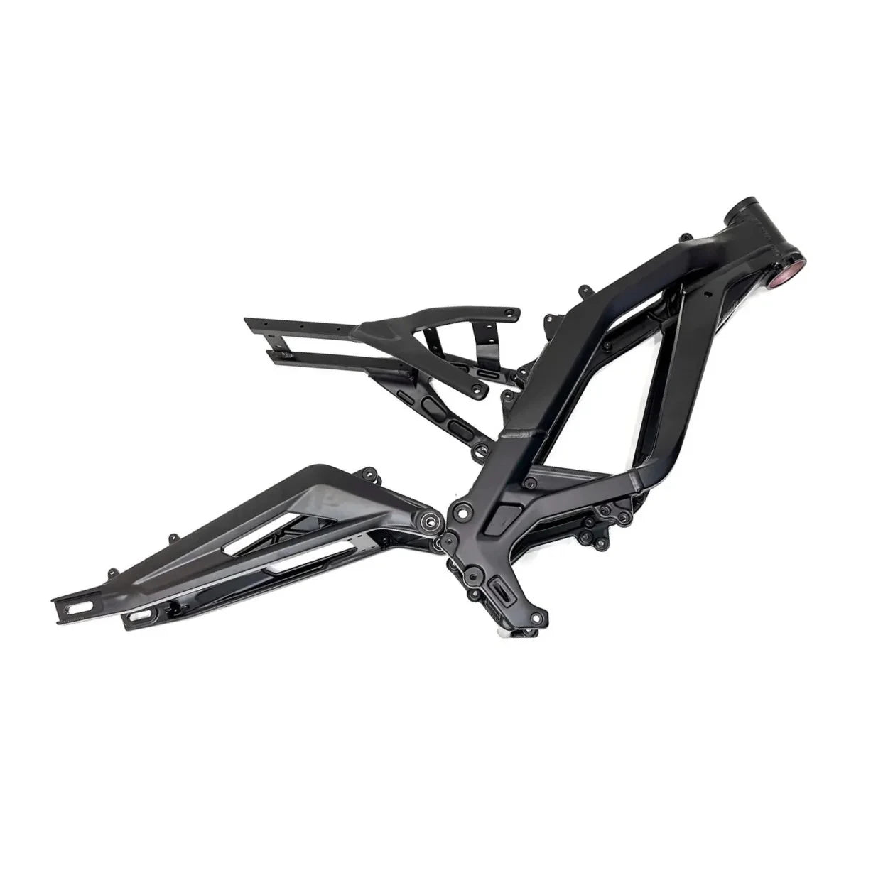Sur-Ron Light Bee X replacement frame kit in black main frame, swingarm and subframe shown