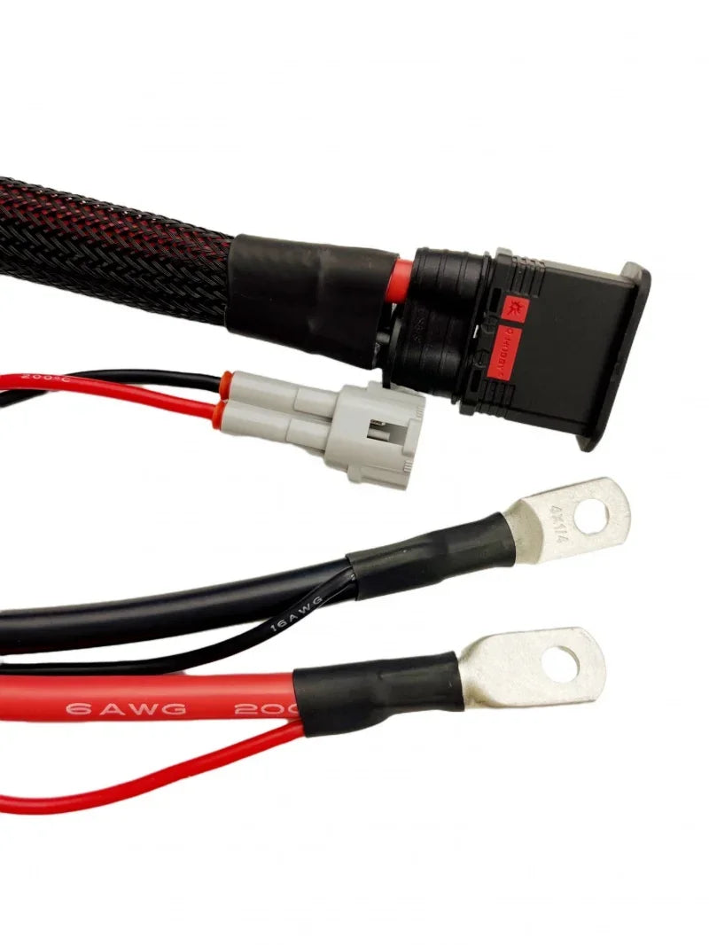 close up of the connectors on the QS8 Power Harness Upgrade