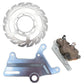 Surron Ultra Bee big brake kit, wavy stainless rotor, silver aluminum caliper bracket and single NIBBI caliper