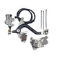 Surron Ultra Bee foot brake V2 kit in silver with pedal, master cylinder, and billet brackets