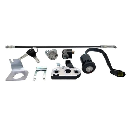 surron ultra bee lock key full set all parts on white background