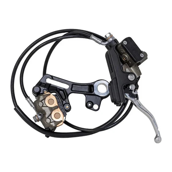surron ultra bee rear brake assembly with white background