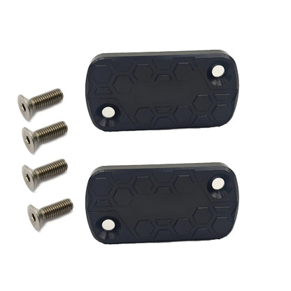 black set of reservoir caps for surron ultra bee brakes