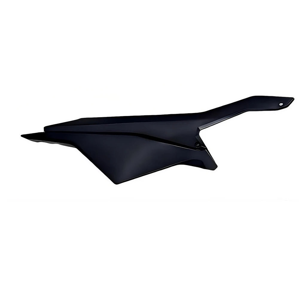 Surron Ultra Bee right side panel, plain black aftermarket ABS, side view