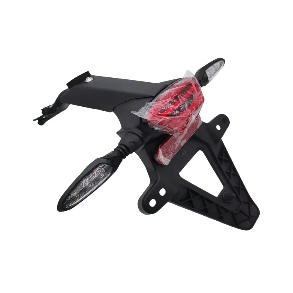 OEM-style rear fender bracket for Surron Ultra Bee with integrated tail light and rear turn signals