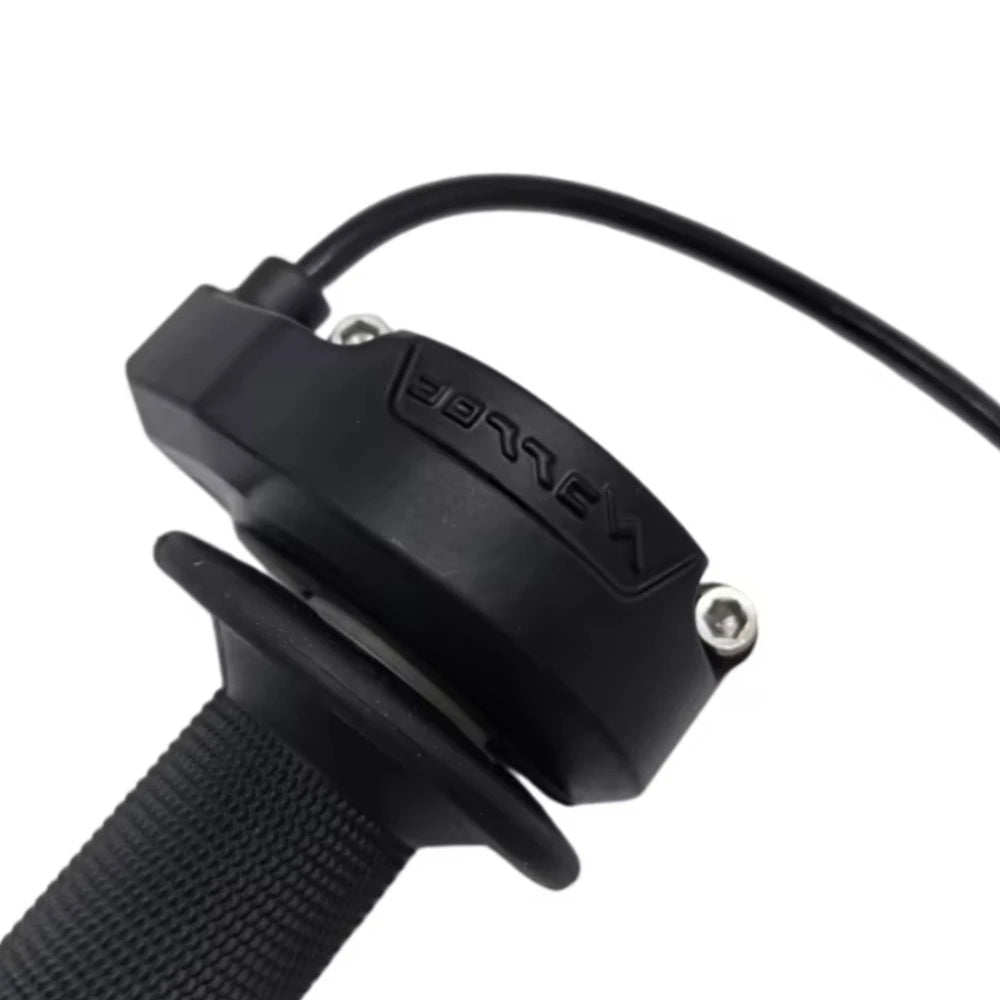 surron ultra bee throttle close up with white back ground