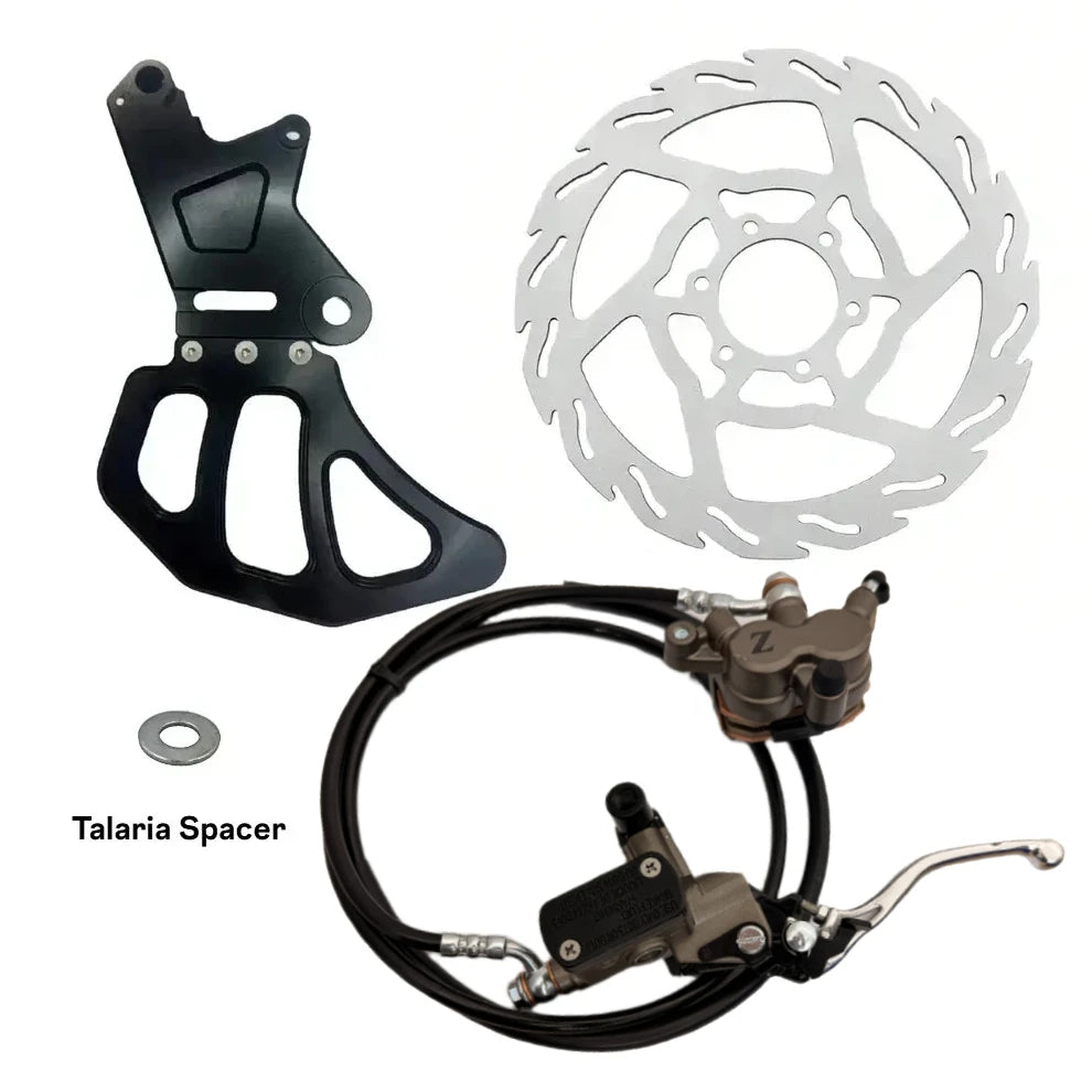 Talaria MX3 MX4 XXX moto brake single caliper rear brake kit Gen1 black caliper on white background