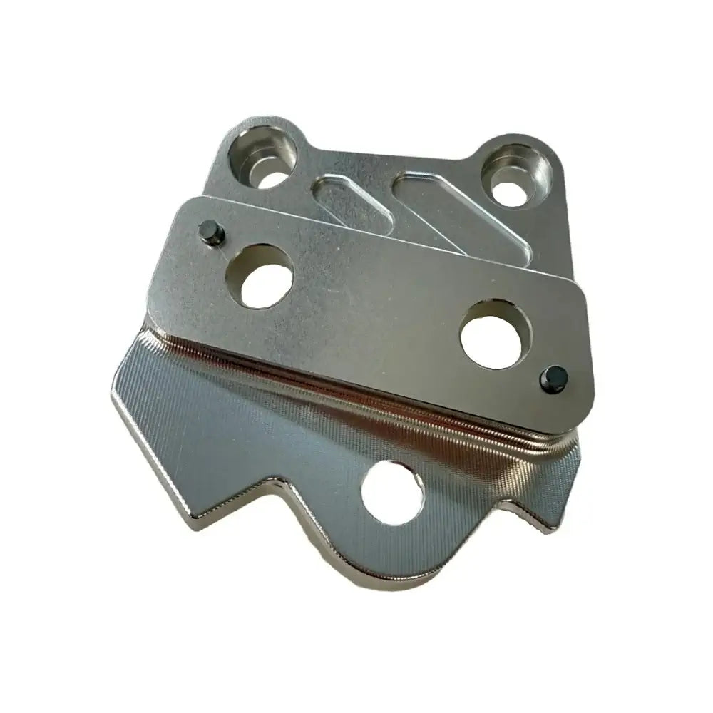 Silver left‑side foot peg bracket for Talaria X3, CNC 6061‑T6 aluminum upgrade that won’t snap like OEM