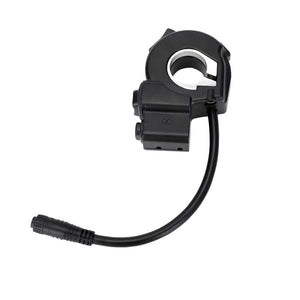 Talaria X3 light switch from the back, black bar clamp with the cable and plug connector