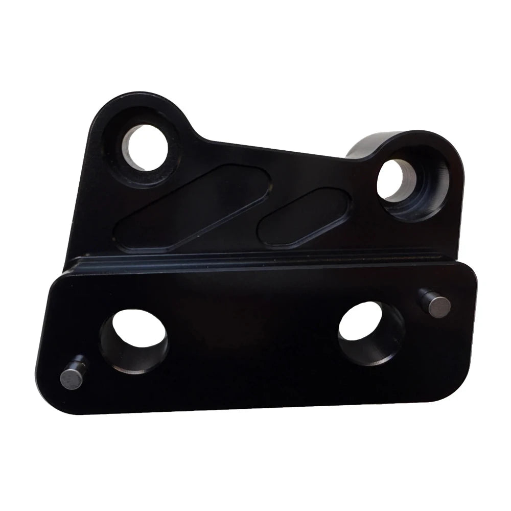 Black right‑side replacement foot peg bracket for Talaria XXX/X3 bikes, CNC 6061 aluminum upgrade