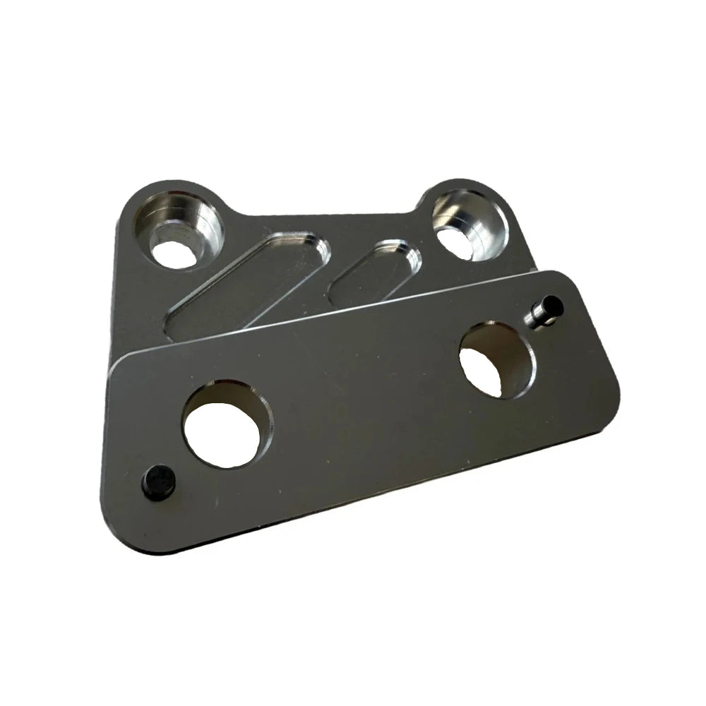 Silver right‑side foot peg bracket for Talaria XXX/X3, precision CNC 6061 aluminum replacement